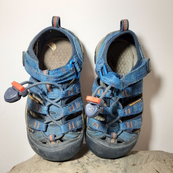 Kids Blue and Gray Outdoor Sandals - Picture 4 of 9